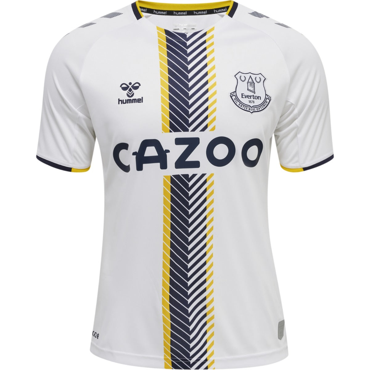 Hummel 2021-22 Everton Third Jersey - White-Black-Yellow (Front)