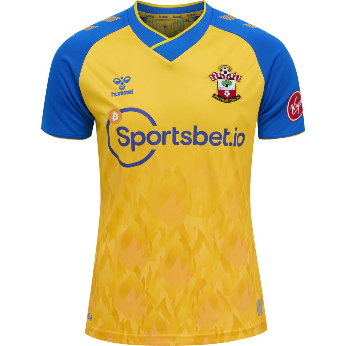 Hummel 2021-22 Southampton Away Jersey - Yellow-Royal (Front)