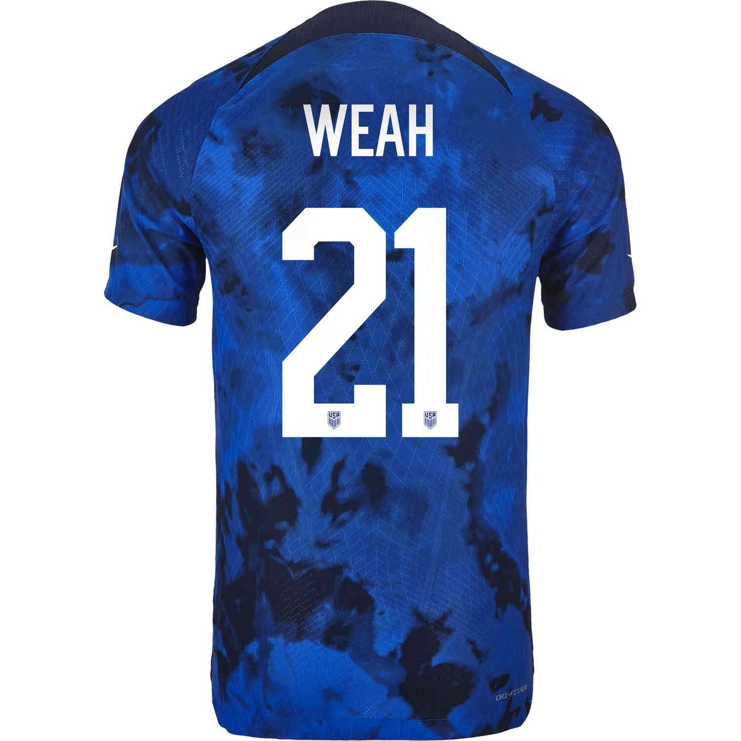 Nike 2022-23 USA Away Vapor Match Authentic Jersey Bright Blue