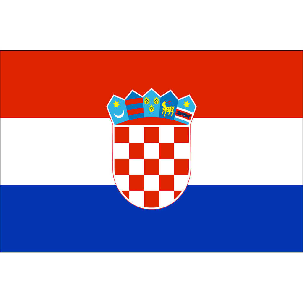 3x5 Country Flag - Croatia (Front)