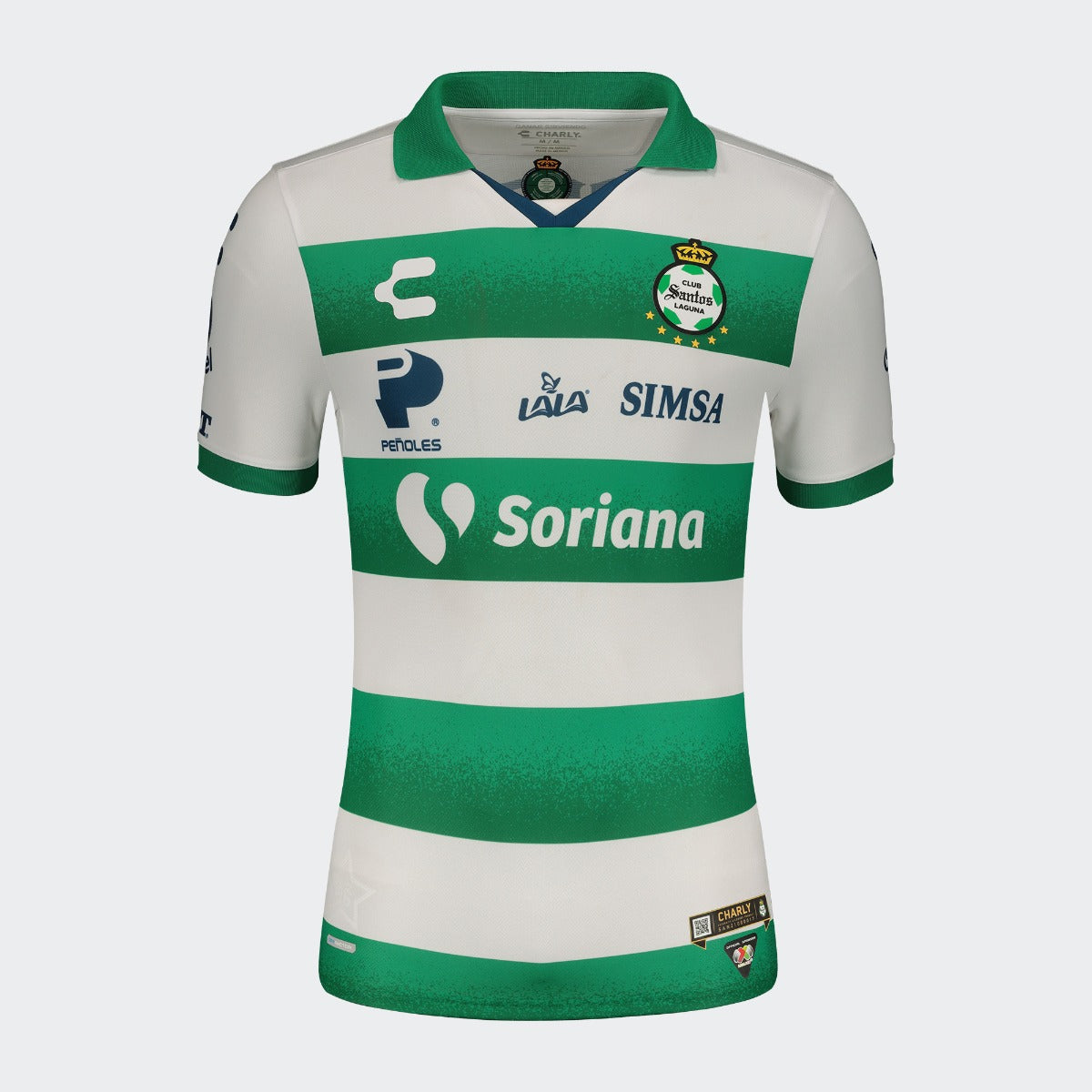Charly 2021-22 Santos Laguna Home jersey - White-Green (Front)
