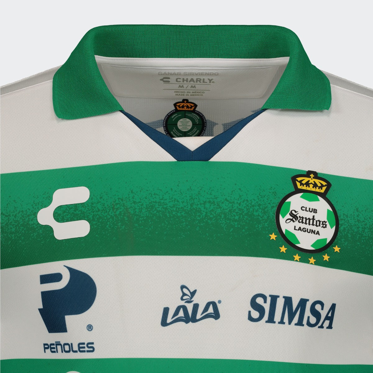 Charly 2021-22 Santos Laguna Home jersey - White-Green (Detail 1)