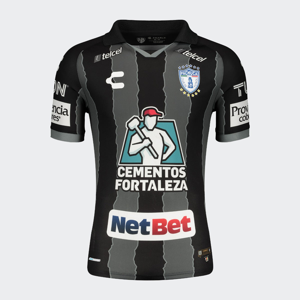 Charly 2021-22 Pachuca Away Jersey - Black (Front)