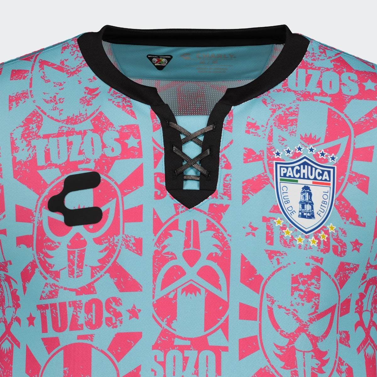 Charly 2021-22 Pachuca Third Jersey - Light Blue-Pink (Detail 2)