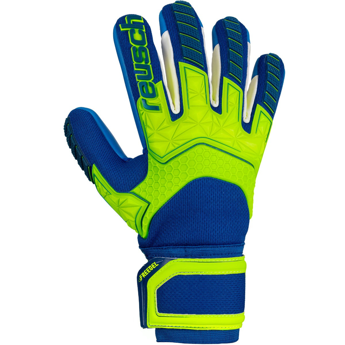 Reusch Attrakt Freegel S1 Finger Support LTD Goalkeeper Gloves - Royal-Volt (Single - Outer)