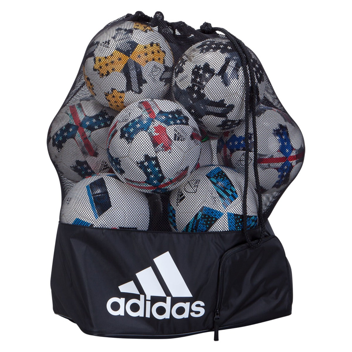 adidas 2023 MLS Club White-Blue-Cyan Size 3 Ball & Bag Bundle
