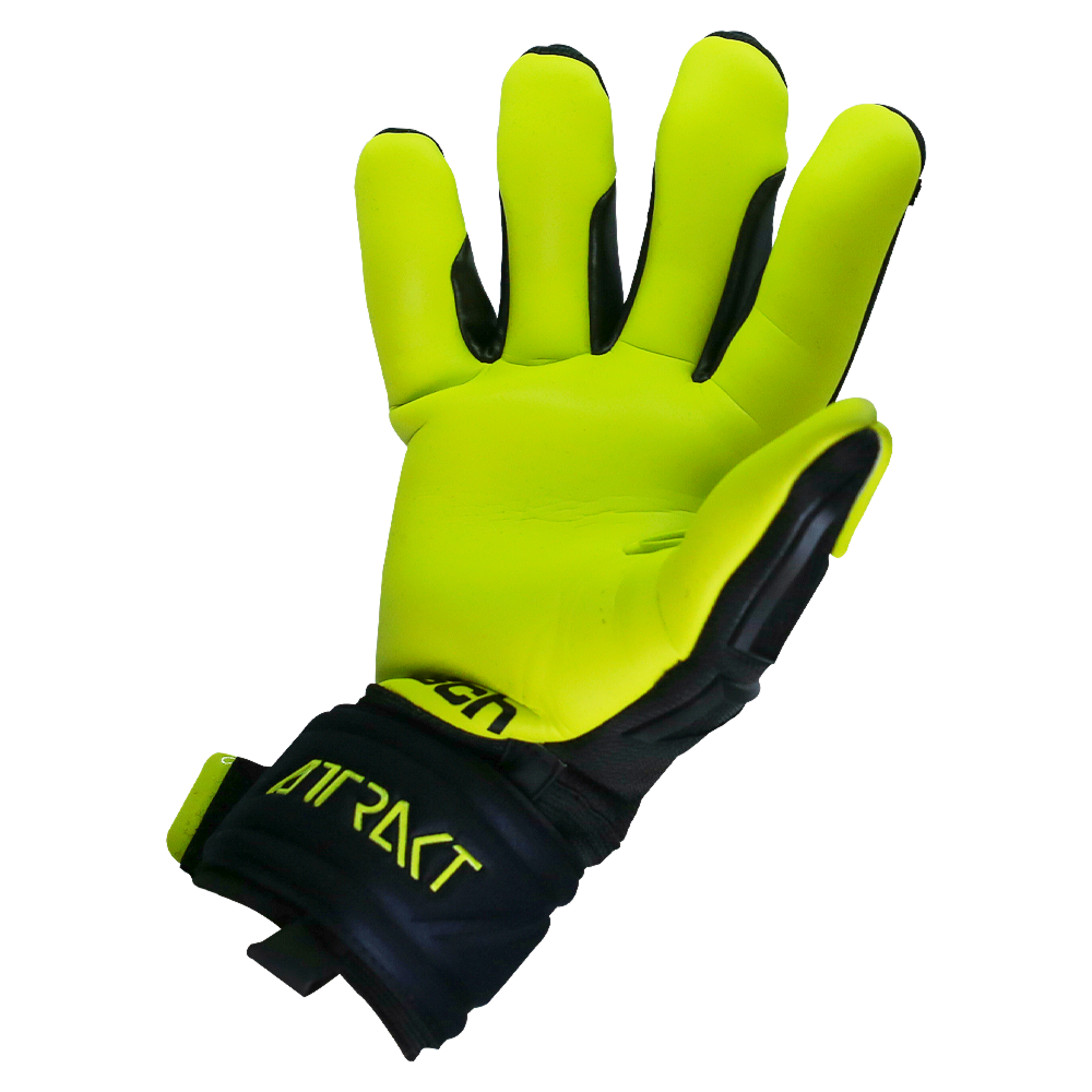 Reusch Freegel Gold Finger Support Goalkeeper Gloves - Black-Lime Green (Single - Inner)