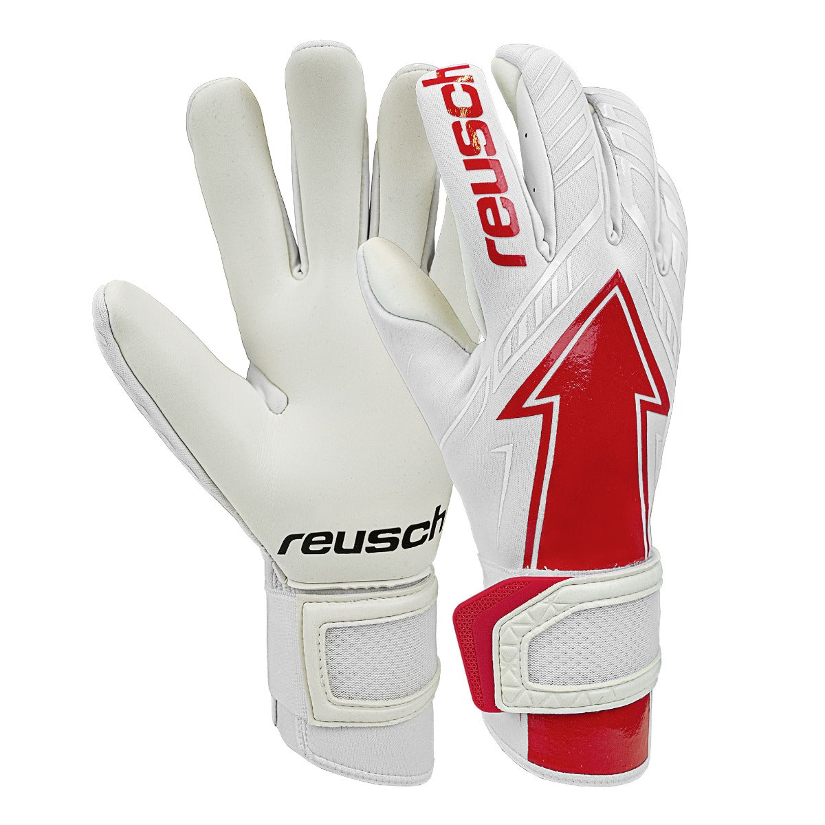 Reusch Arrow Gold X Goalkeeper Gloves - White-Red (Pair)