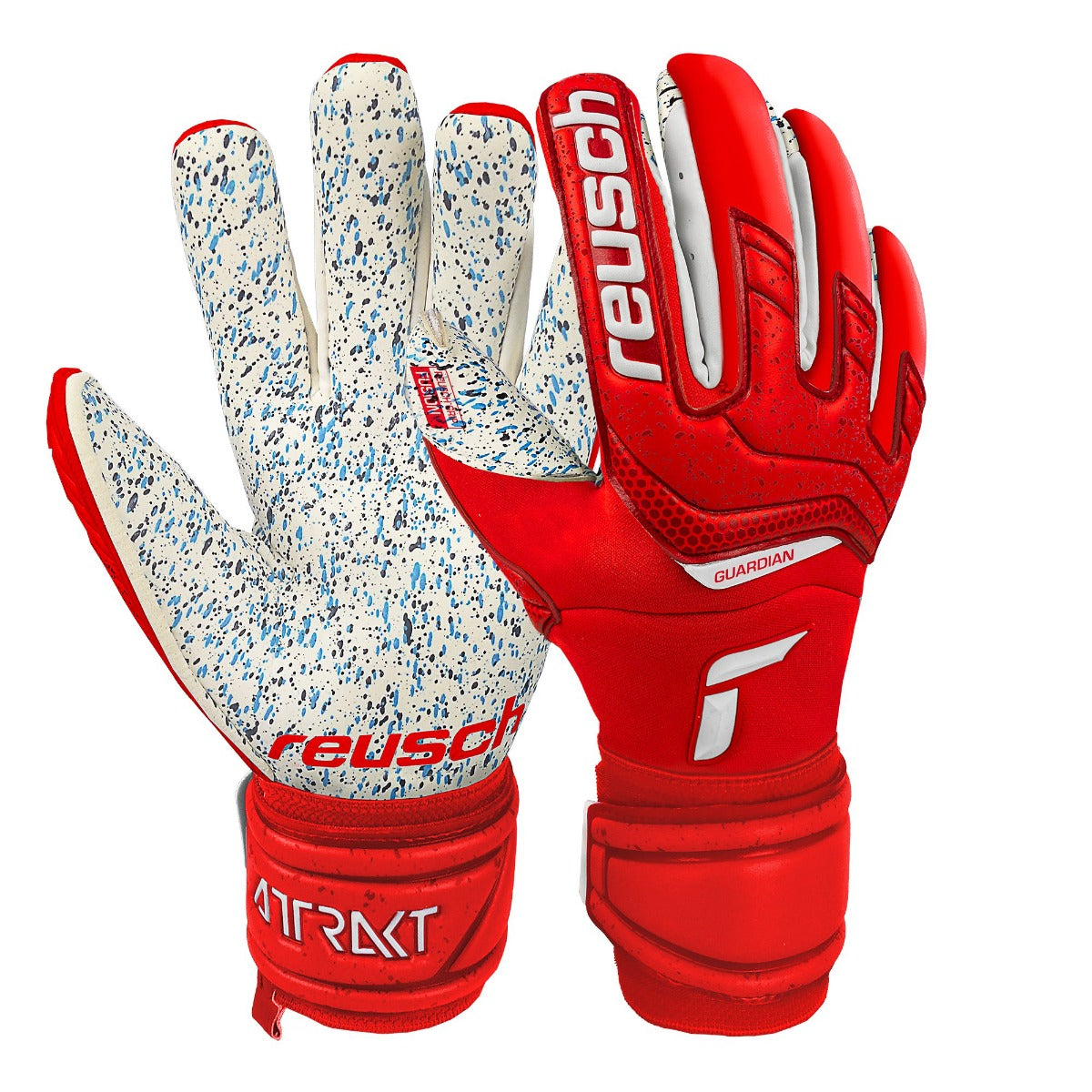 Reusch Attrakt Fusion Guardian Goalkeeper Gloves - Red-White (Pair)
