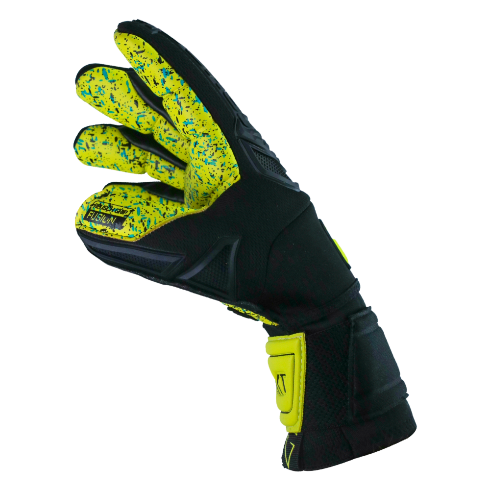 Reusch Attrakt Freegel Fusion Ortho-Tec Goaliator GK Gloves - Black-Lime Green (Single - Side 2)