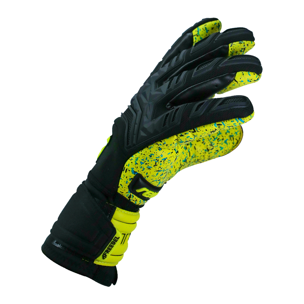 Reusch Attrakt Freegel Fusion Ortho-Tec Goaliator GK Gloves - Black-Lime Green (Single - Side 1)