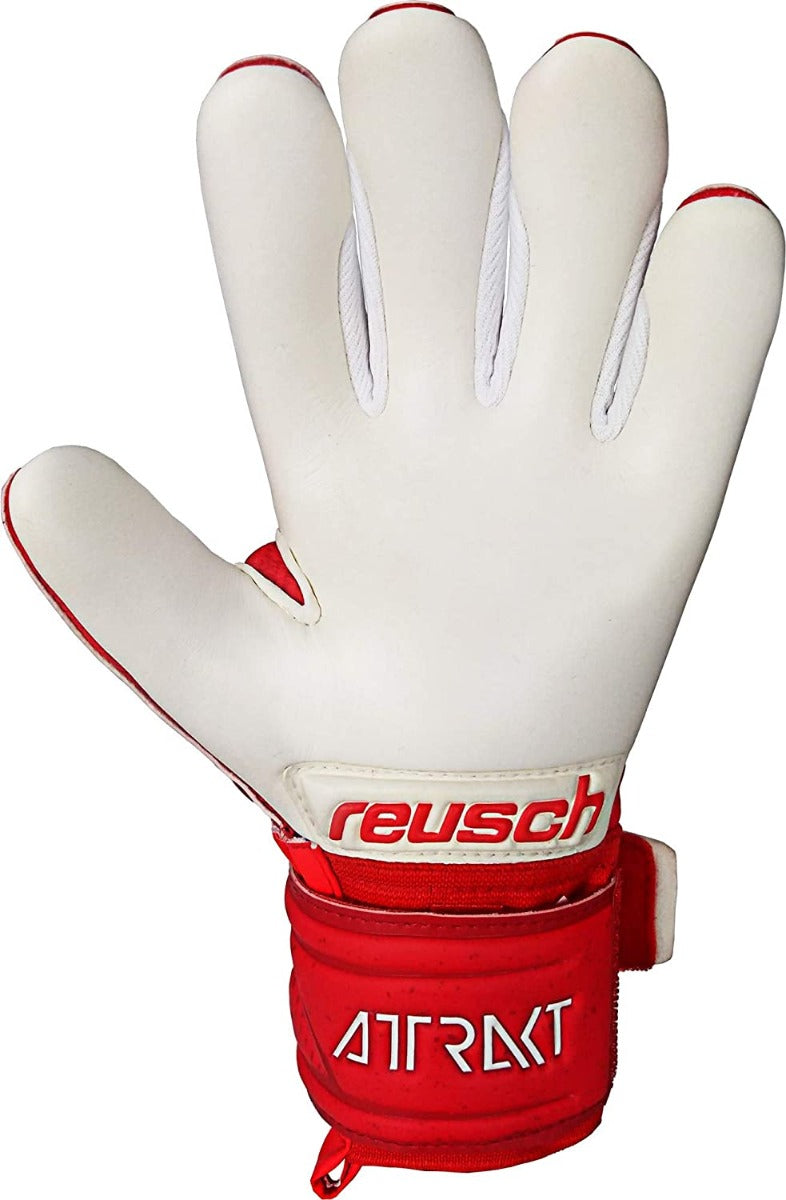 Reusch JR Attrakt Grip Evolution Finger Support Goalkeeper Gloves - Red-White (Single - Inner)