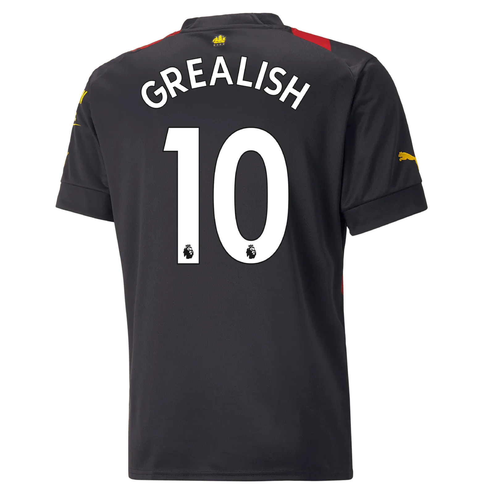 Puma 2022-23 Manchester City Away Jersey - Black-Red