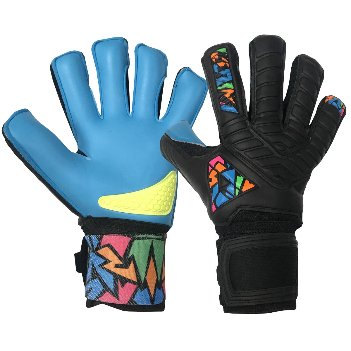 Aviata Halcyon Graffiti Goalkeeper Gloves - Black-Graffiti (Pair)