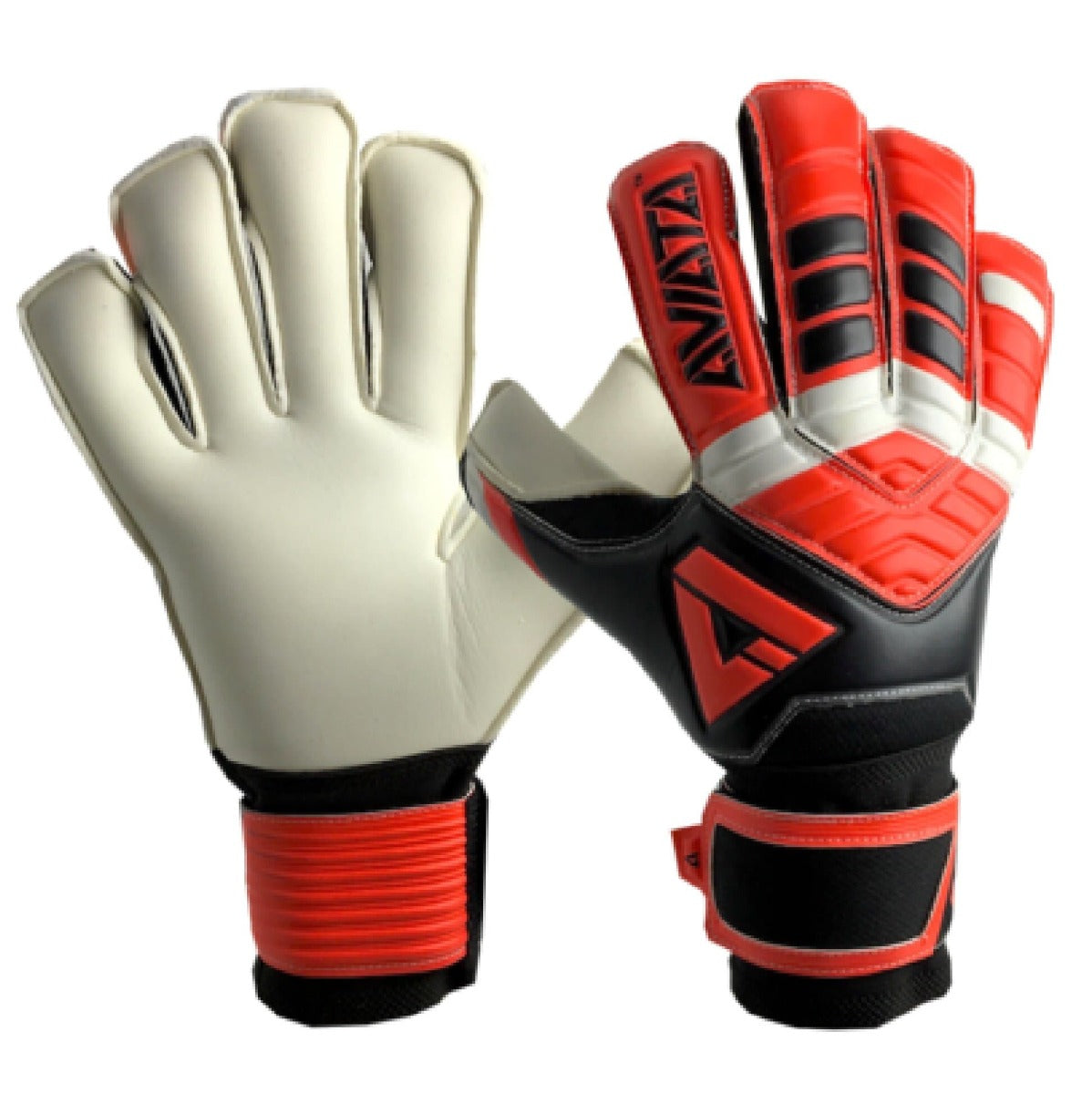 Aviata Light Bright Club Solar Shield Goalkeeper Gloves - Red-Black-White (Pair)