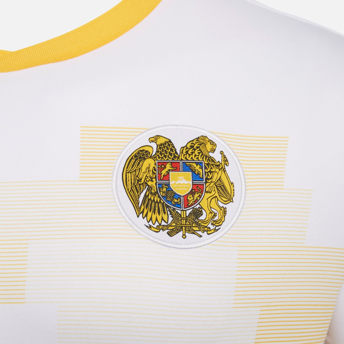 Macron 2021-22 Armenia Third jersey - White-Yellow (Detail 1)