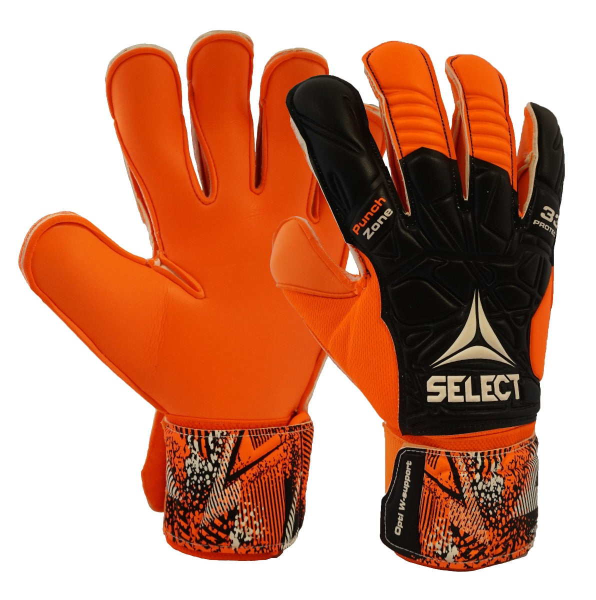 Select 33 Protec Hyla Cut Goalkeeper Gloves - Orange-Black (Pair)