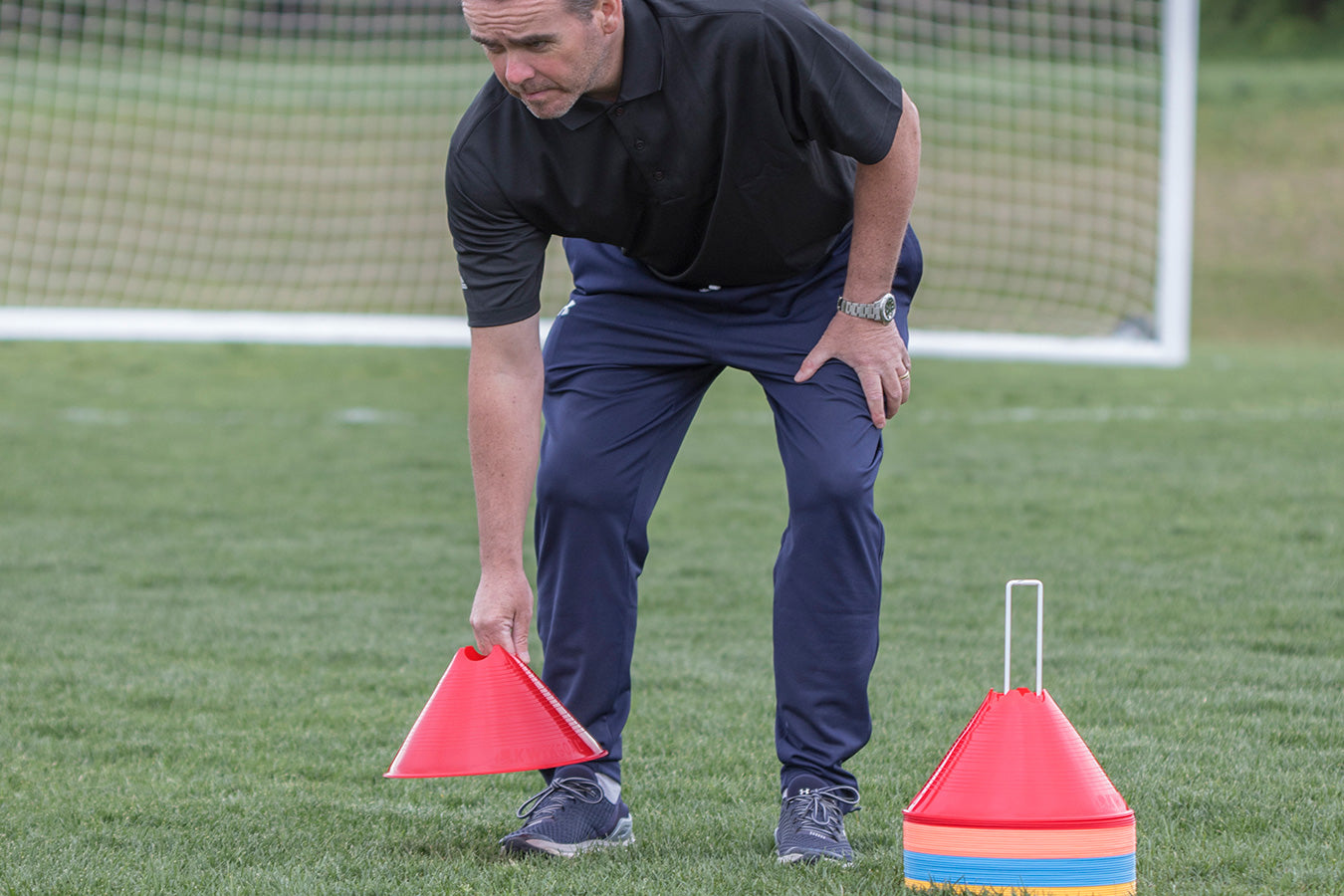 Kwik Goal Disc Cone Carrier (on the field)