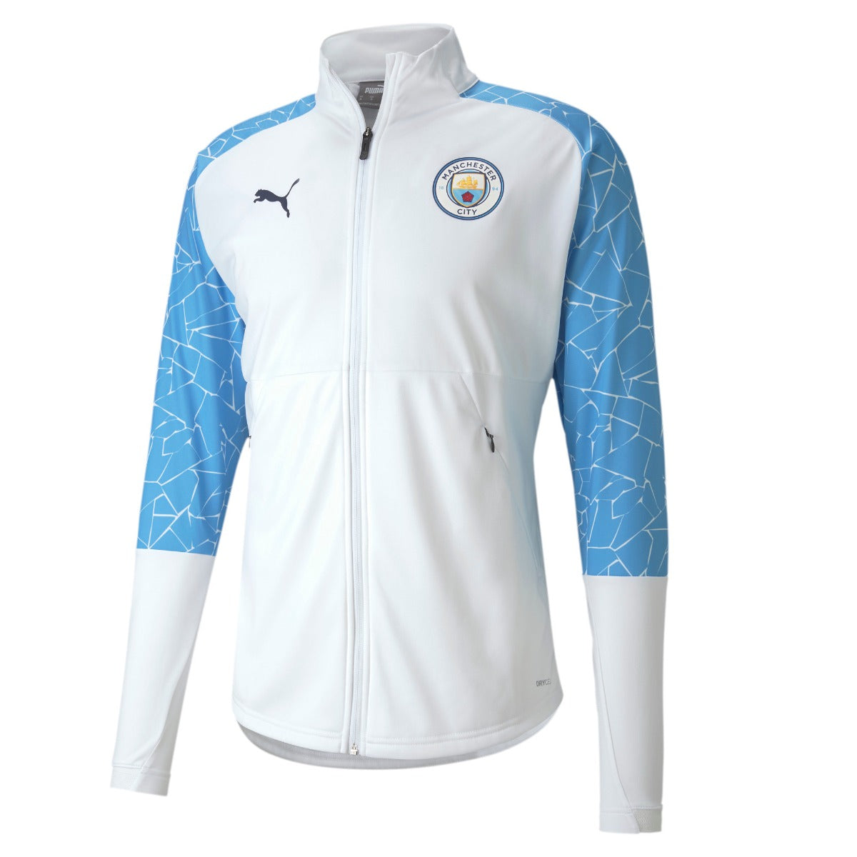 Puma 2020-21 Manchester City Stadium Jacket - White-Blue