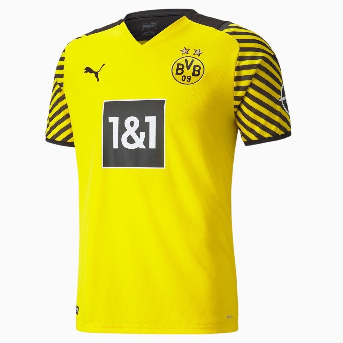 Puma 2021-22 Borussia Dortmund Home jersey - Yellow-Black (Front)
