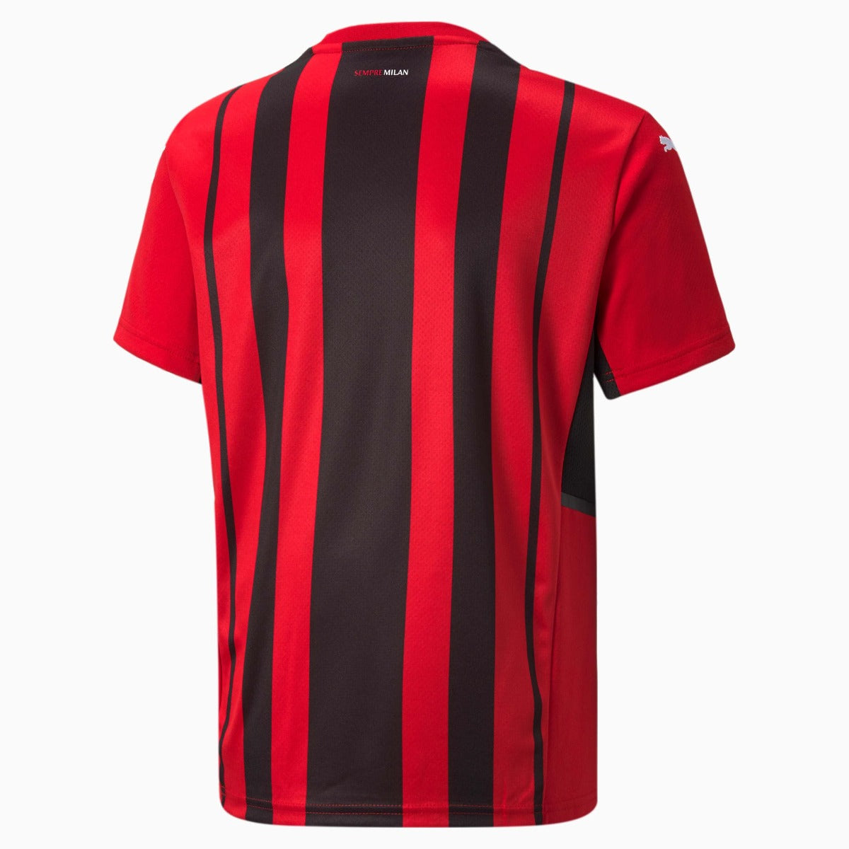 Puma 2021-22 AC Milan Youth Home Jersey - Red-Black (Back)