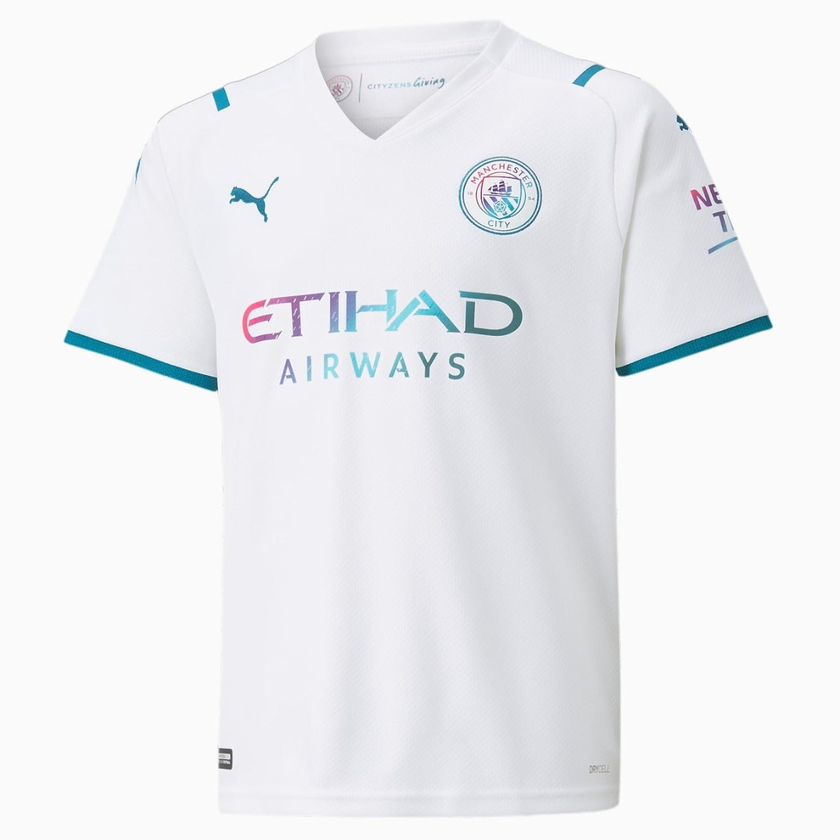 Puma 2021-22 Manchester City Youth Away Jersey - White (Front)