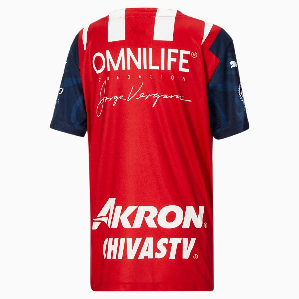 Puma 2021-22 Chivas Youth Home Jersey - Red-White (Back)