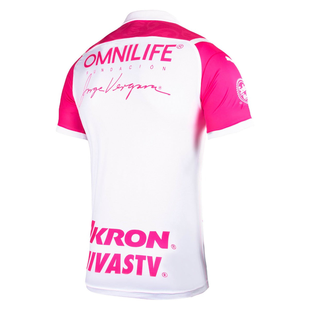 Puma Chivas 2021-22 Women Breast Cancer Awareness Jersey White-Pink (Back)