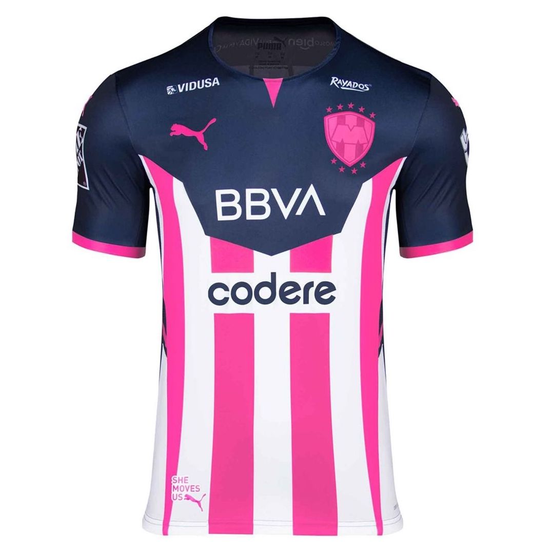 Puma 2021-22 Monterrey Breast Cancer Awareness jersey - Navy-Pink-White (Front)