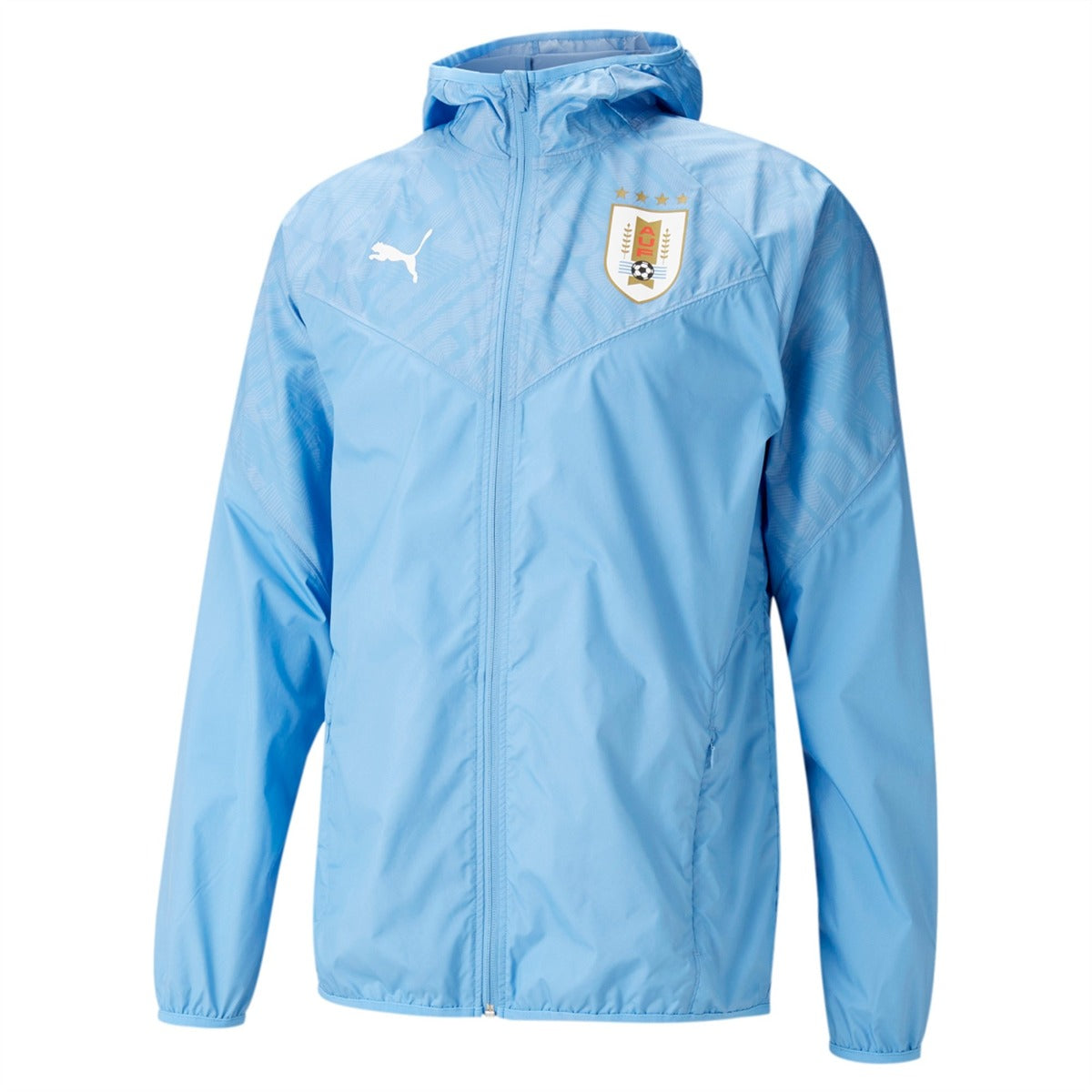 Puma 2021-22 Uruguay Warm-Up Jacket - Blue (Front)