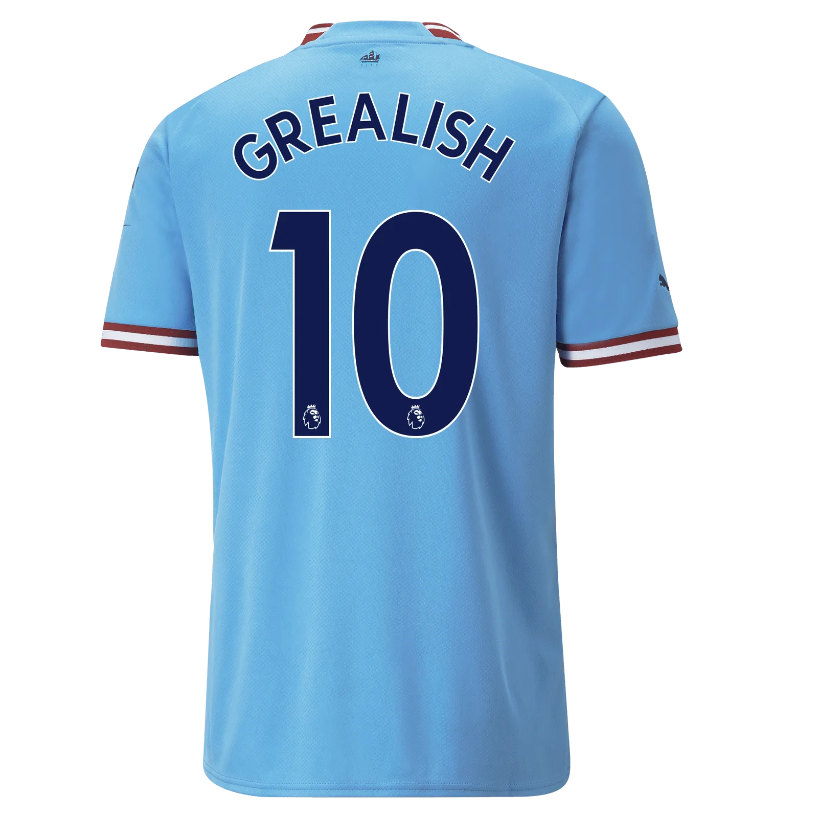 Puma 2022-23 Manchester City Home Jersey - Light Blue-Intense Red