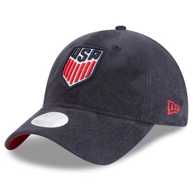 New Era Womens USA Suede Adjustable Hat - Navy (Diagonal 1)