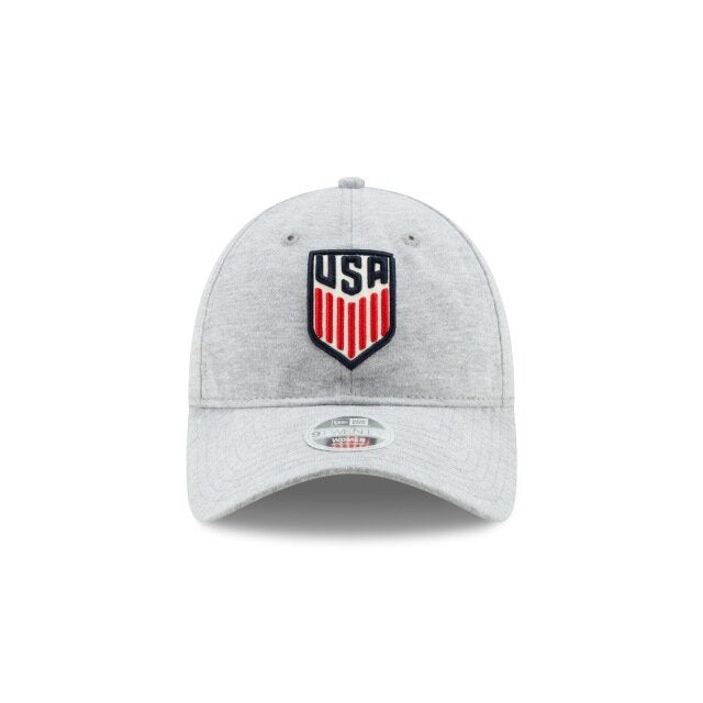 New Era USA Womens Sporty Shine Adjustable Hat - Grey (Front)
