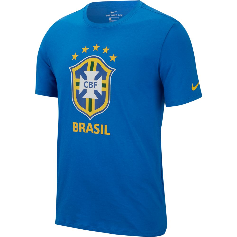Nike Brazil 2019-20 Evergreen Crest Tee - Blue