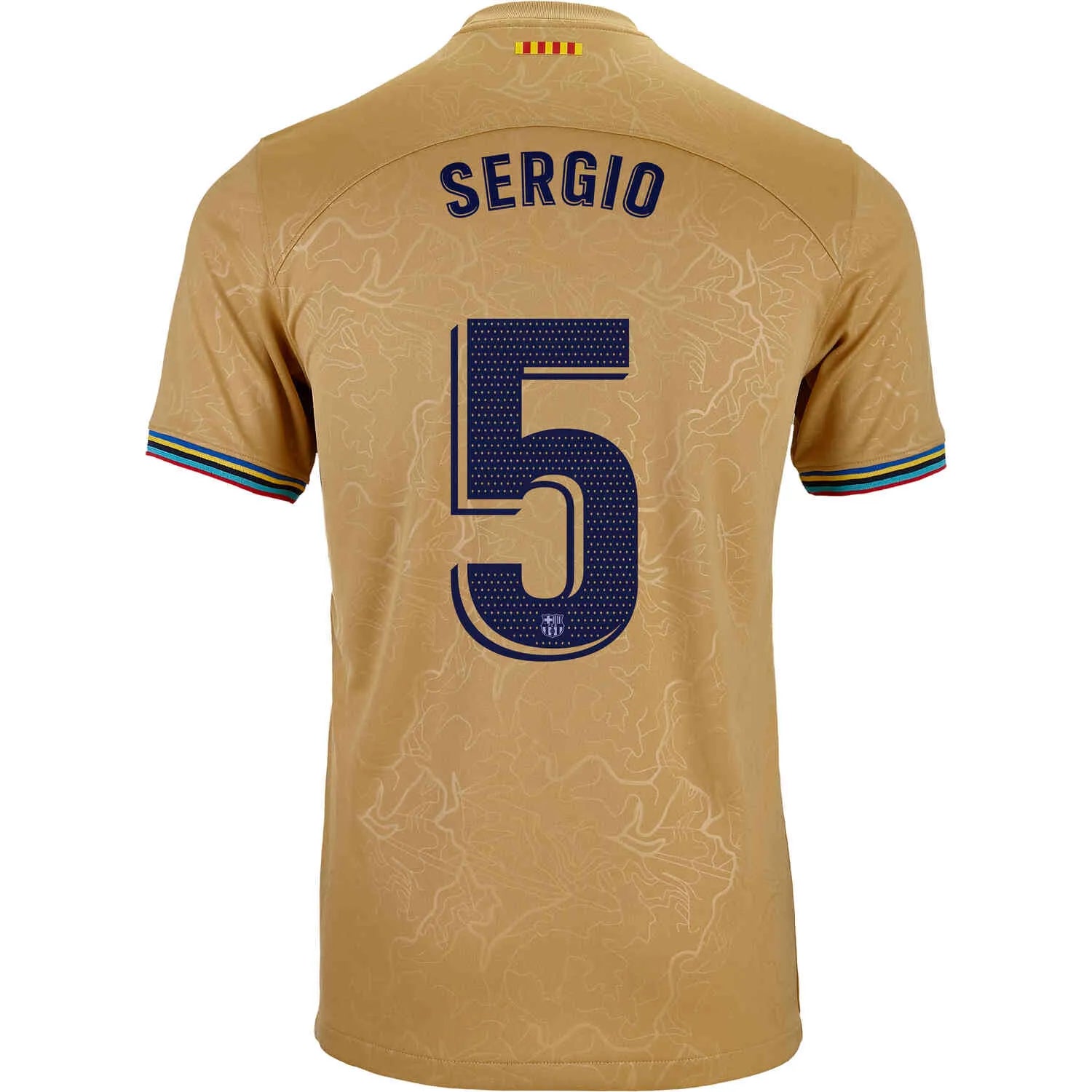 Nike 2022-23 FC Barcelona Away Jersey - Club Gold-Obsidian
