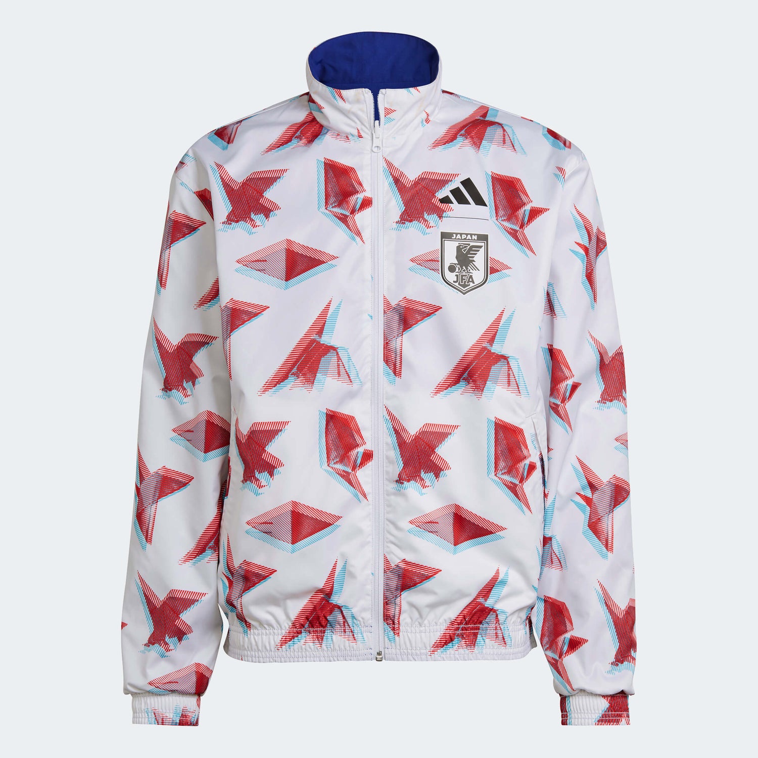 Adidas 2022-23 Japan WC Anthem Jacket - White-Red-Blue (Front)