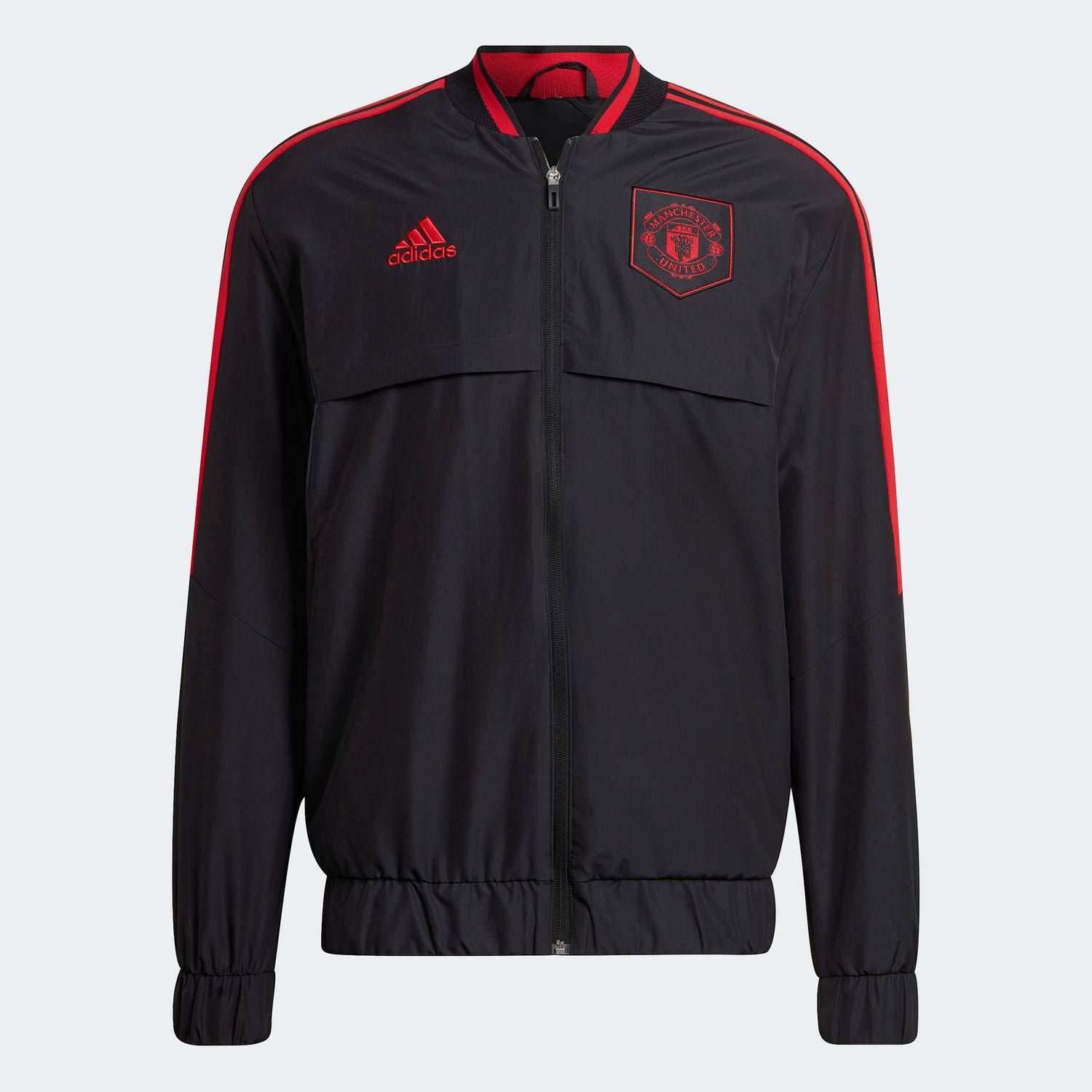 Adidas 2022-23 Manchester United Anthem Jacket - Black (Front)