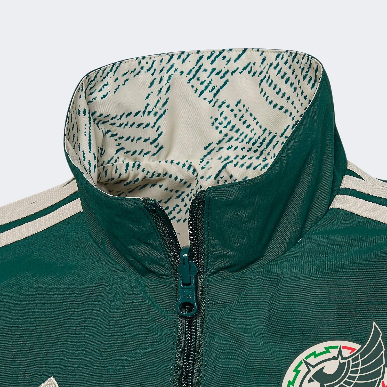 Adidas 2022-23 Mexico Youth Anthem Jacket Green (Detail 1)