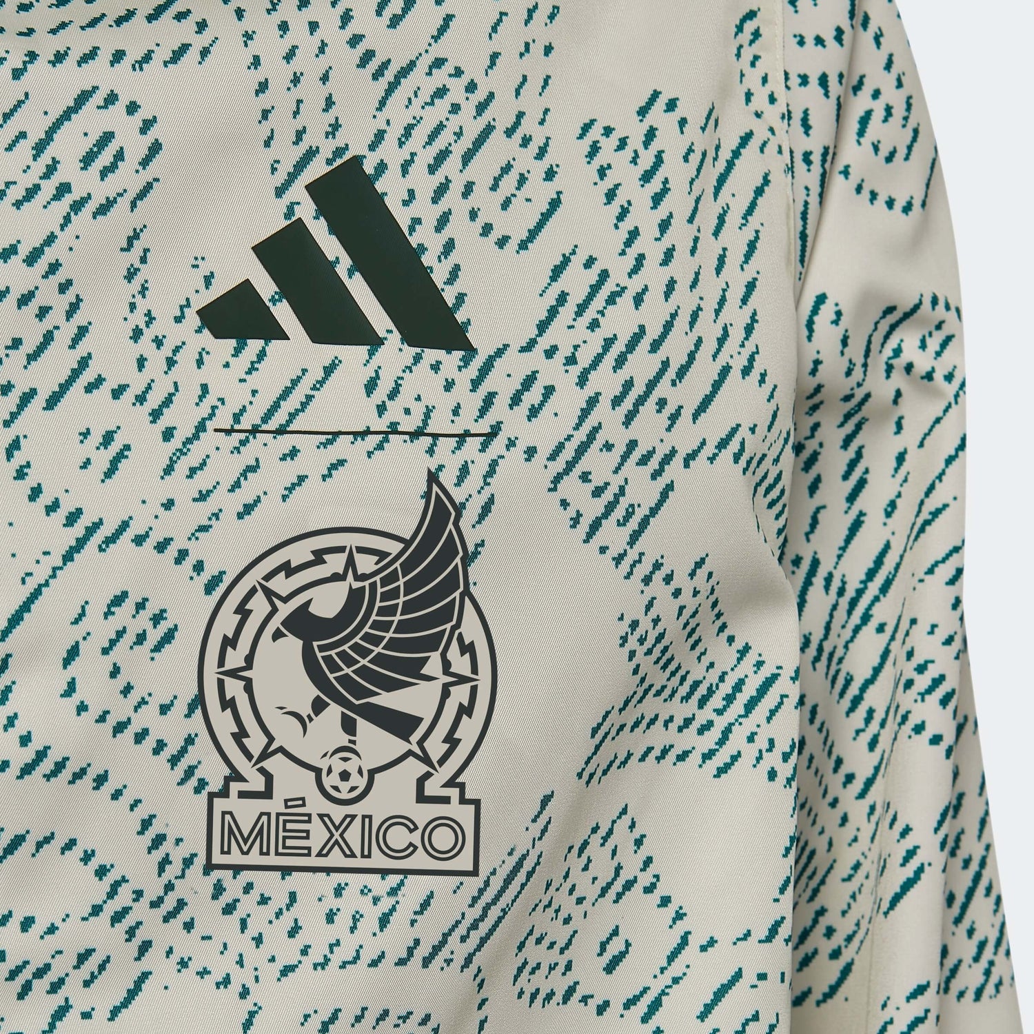 Adidas 2022-23 Mexico Youth Anthem Jacket Green (Detail 3)