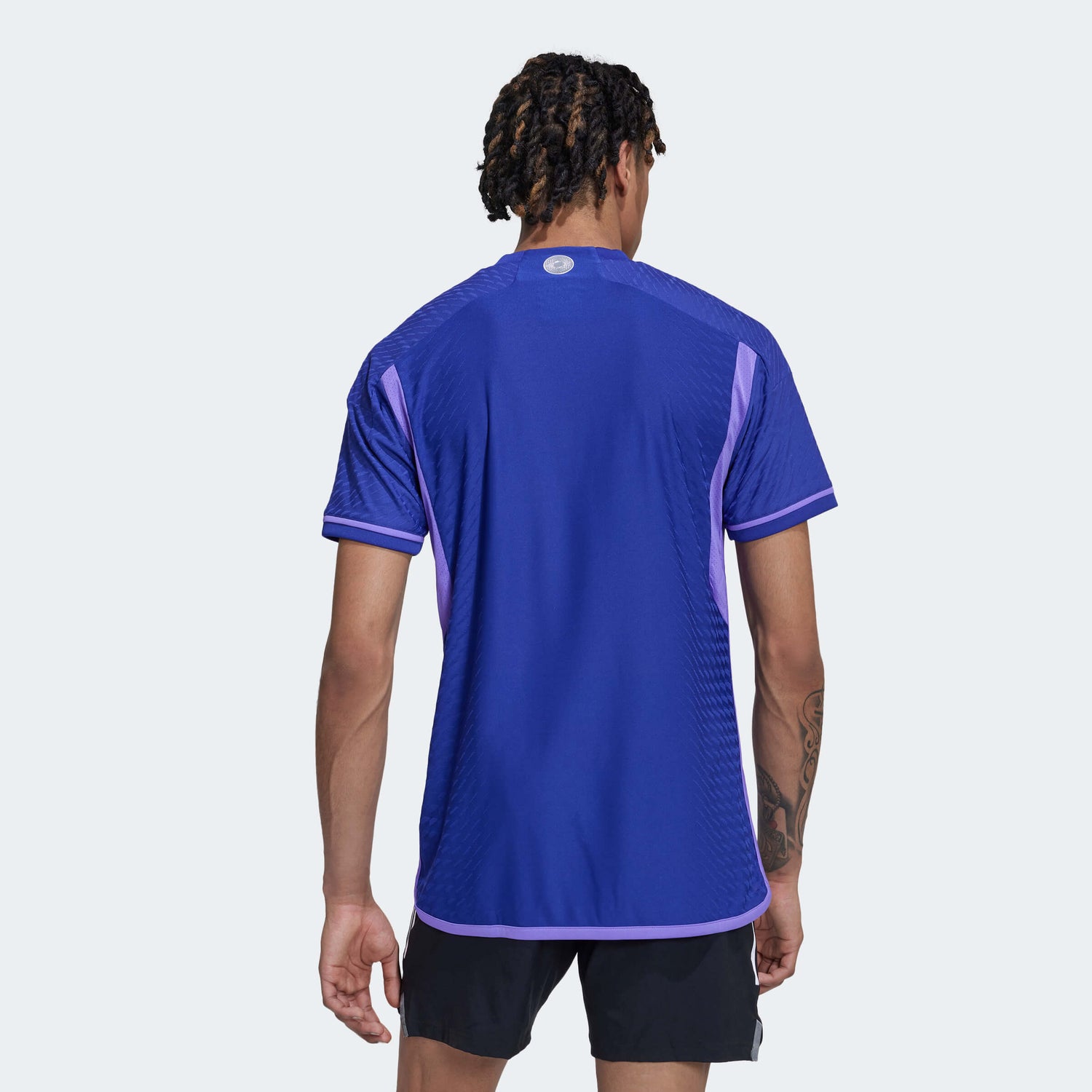 Adidas Argentina 2022-23 Away Authentic Jersey Purple Indigo-Purple (Model - Back)