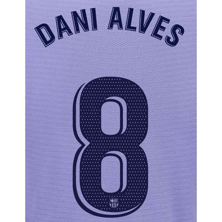 Barcelona 2021/22 Away Dani Alves #8 Jersey Name Set