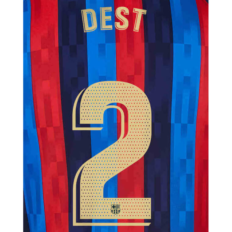 Barcelona 2022/23 Home Dest #2 Jersey Name Set (Dest)