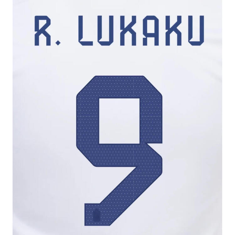 Belgium 2022-23 Away R. Lukaku #9 Jersey Name Set (Back)
