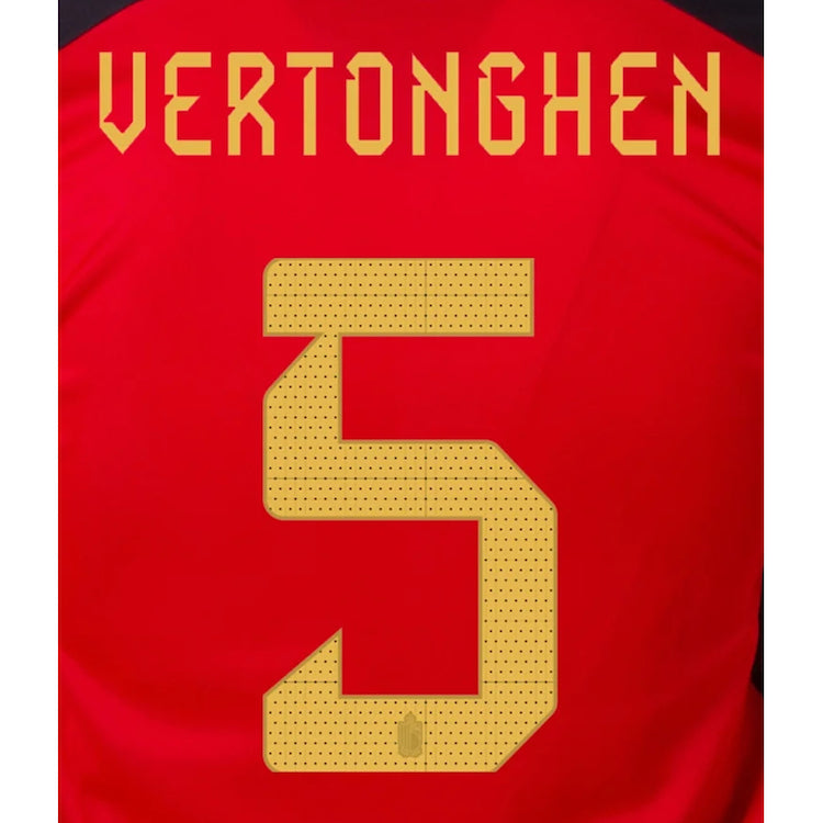 Belgium 2022-23 Home Vertonghen #5 Jersey Name Set (Back)