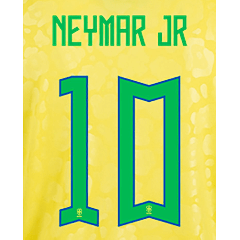 Brazil 2022-23 Home Neymar JR Youth Jersey Name Set (Back)