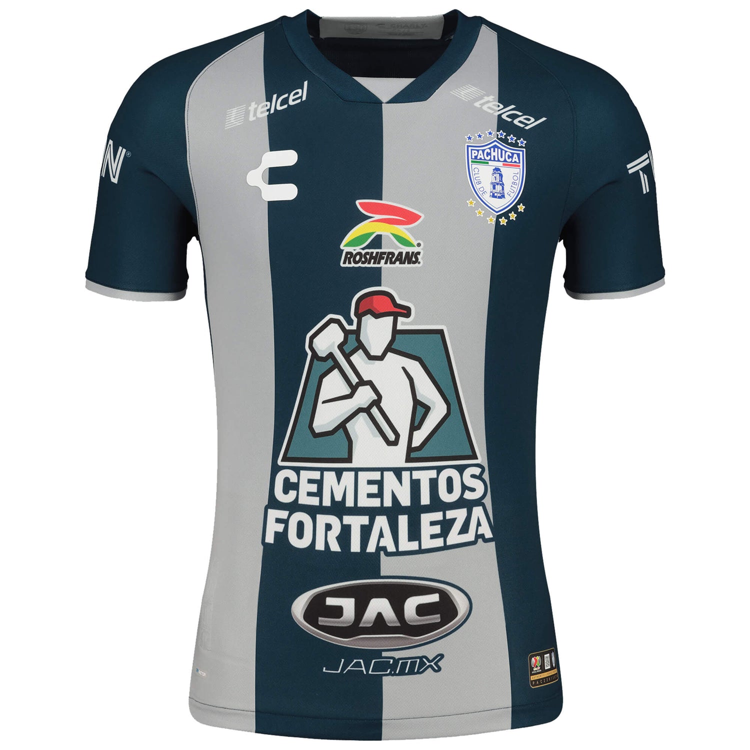 Charly 2022-23 Pachuca Home Jersey - Grey-Navy (Front)