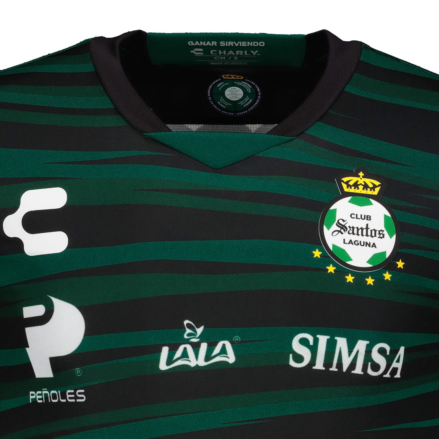 Charly 2022-23 Santos Away Jersey - Black-Green (Detail 1)