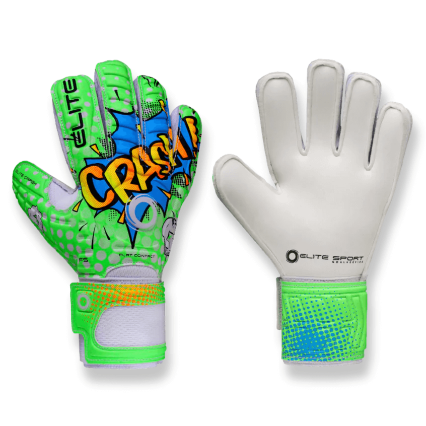Elite Sport 2022 Crash Youth Goalkeeper Glove - Green-White
