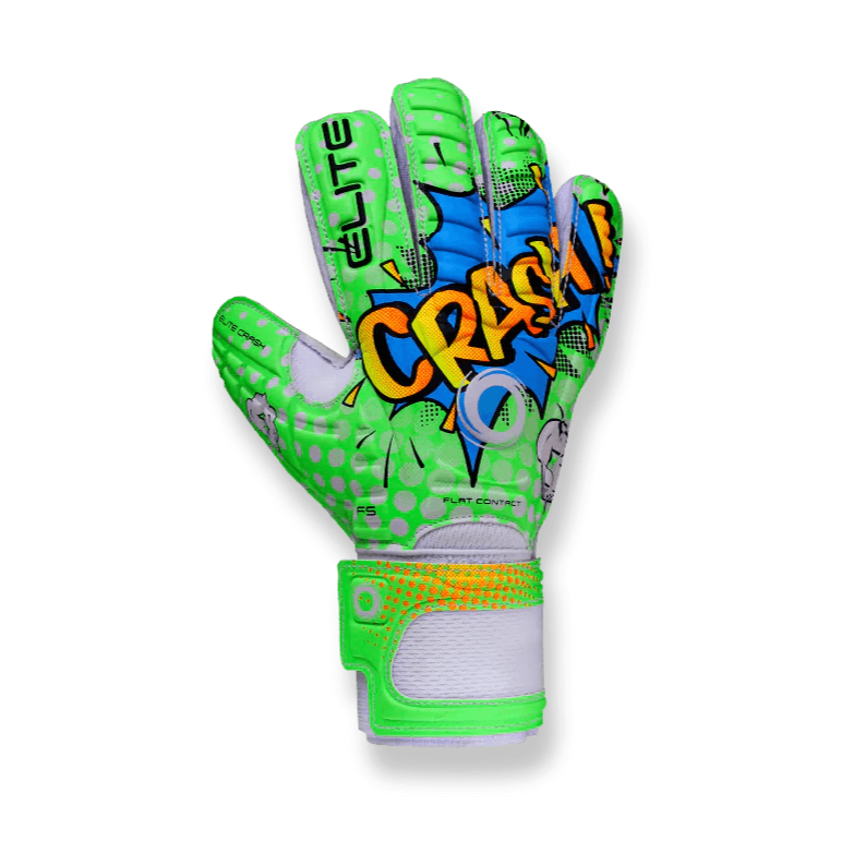 Elite Sport 2022 Crash Youth Goalkeeper Glove - Green-White (Single - Outer)