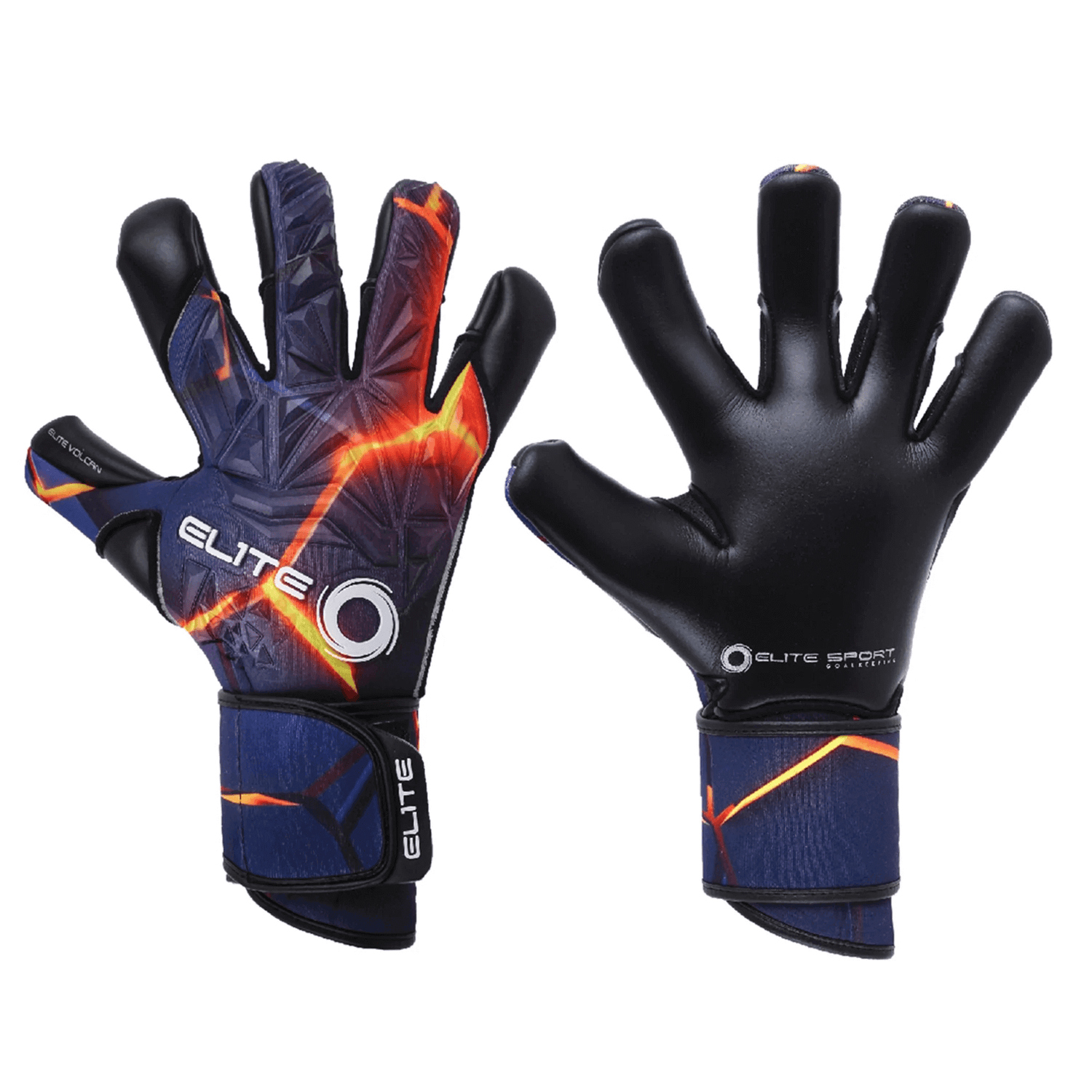 Elite Sport 2022 Volcan Goalkeeper Glove - Black-Multi (Pair)